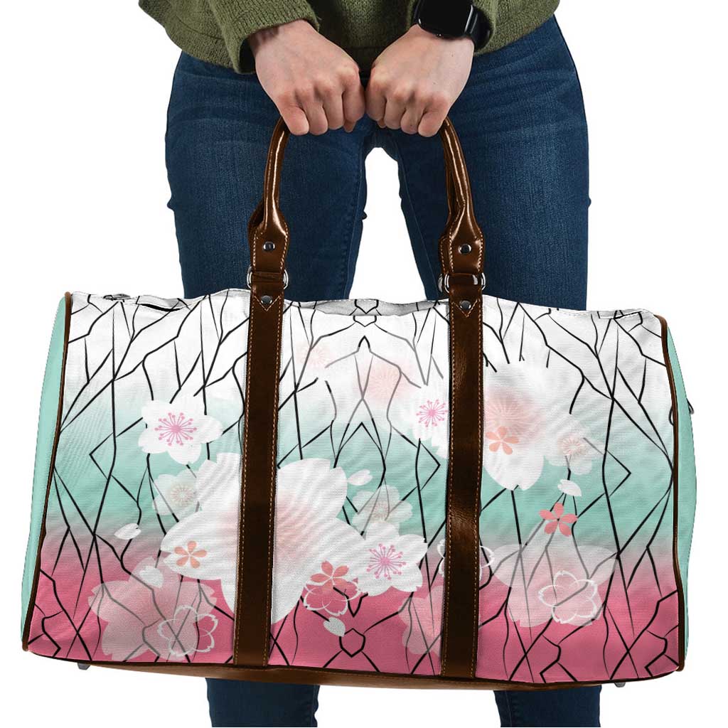 Japanese Kocho Pattern Travel Bag Insect Pillar Butterfly Flower Fairy - Polynesian Pride