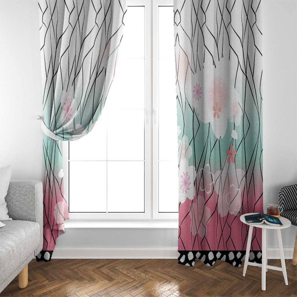 Japanese Kocho Pattern Window Curtain Insect Pillar Butterfly Flower Fairy - Polynesian Pride