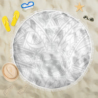 Samoa Lotu Tamaiti Beach Blanket Polynesian White Sunday Simple LT9 One Size 150cm White - Wonder Print Shop