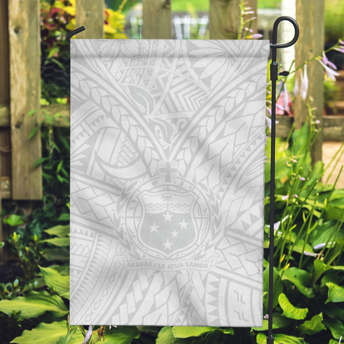 Samoa Lotu Tamaiti Garden Flag Polynesian White Sunday Simple LT9 Garden Flag White - Polynesian Pride