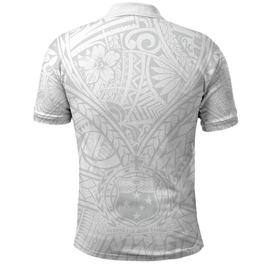 Samoa Lotu Tamaiti Polo Shirt Polynesian White Sunday Simple LT9 - Polynesian Pride