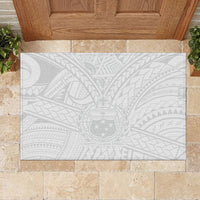 Samoa Lotu Tamaiti Rubber Doormat Polynesian White Sunday Simple LT9 - Polynesian Pride