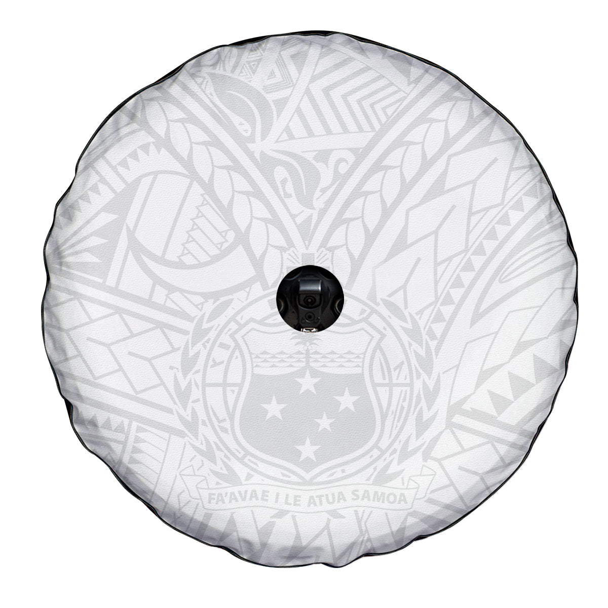 Samoa Lotu Tamaiti Spare Tire Cover Polynesian White Sunday Simple LT9 - Polynesian Pride
