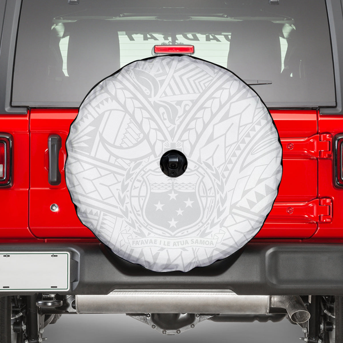 Samoa Lotu Tamaiti Spare Tire Cover Polynesian White Sunday Simple LT9 - Polynesian Pride