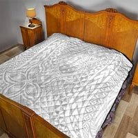 Samoa Lotu Tamait Quilt Tropical Plant White Sunday With Polynesia Pattern LT9 - Polynesian Pride