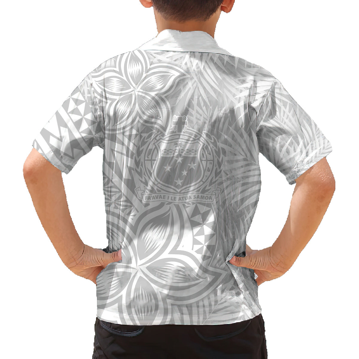 Personalised Samoa Lotu Tamait Family Matching Tank Maxi Dress and Hawaiian Shirt Tropical Plant White Sunday With Polynesia Pattern LT9 - Polynesian Pride