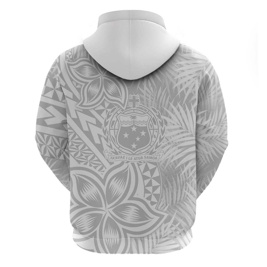 Personalised Samoa Lotu Tamait Hoodie Tropical Plant White Sunday With Polynesia Pattern LT9 - Polynesian Pride