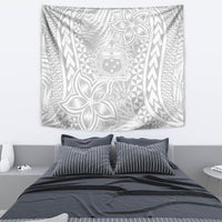 Personalised Samoa Lotu Tamait Tapestry Tropical Plant White Sunday With Polynesia Pattern LT9 - Polynesian Pride