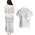 Personalised Tonga White Sunday Couples Matching Puletasi Dress and Hawaiian Shirt Tropical Plant With Polynesian Pattern LT9 - Polynesian Pride