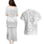 Personalised Tonga White Sunday Couples Matching Puletasi Dress and Hawaiian Shirt Tropical Plant With Polynesian Pattern LT9 - Polynesian Pride