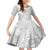 Personalised Tonga White Sunday Kid Short Sleeve Dress Tropical Plant With Polynesian Pattern LT9 KID White - Polynesian Pride