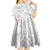 Personalised Tonga White Sunday Kid Short Sleeve Dress Tropical Plant With Polynesian Pattern LT9 - Polynesian Pride