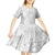Personalised Tonga White Sunday Kid Short Sleeve Dress Tropical Plant With Polynesian Pattern LT9 - Polynesian Pride