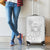 Personalised Tonga White Sunday Luggage Cover Tropical Plant With Polynesian Pattern LT9 - Polynesian Pride