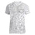 Personalised Tonga White Sunday Women V Neck T Shirt Tropical Plant With Polynesian Pattern LT9 Female White - Polynesian Pride