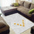 Tonga White Sunday Area Rug Polynesian Plumeria Tribal Simple LT9 - Polynesian Pride
