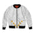 Tonga White Sunday Bomber Jacket Polynesian Plumeria Tribal Simple LT9 Unisex White - Polynesian Pride