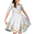 Tonga White Sunday Kid Short Sleeve Dress Polynesian Plumeria Tribal Simple LT9 KID White - Polynesian Pride