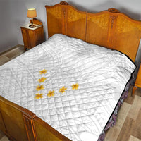 Tonga White Sunday Quilt Polynesian Plumeria Tribal Simple LT9 - Polynesian Pride