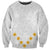 Tonga White Sunday Sweatshirt Polynesian Plumeria Tribal Simple LT9 Unisex White - Polynesian Pride