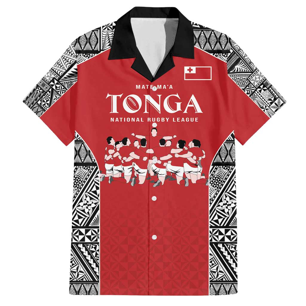 Custom Tonga Rugby Mate Ma'a Family Matching Off Shoulder Maxi Dress and Hawaiian Shirt Tonga XIII Make History Pacific Champions