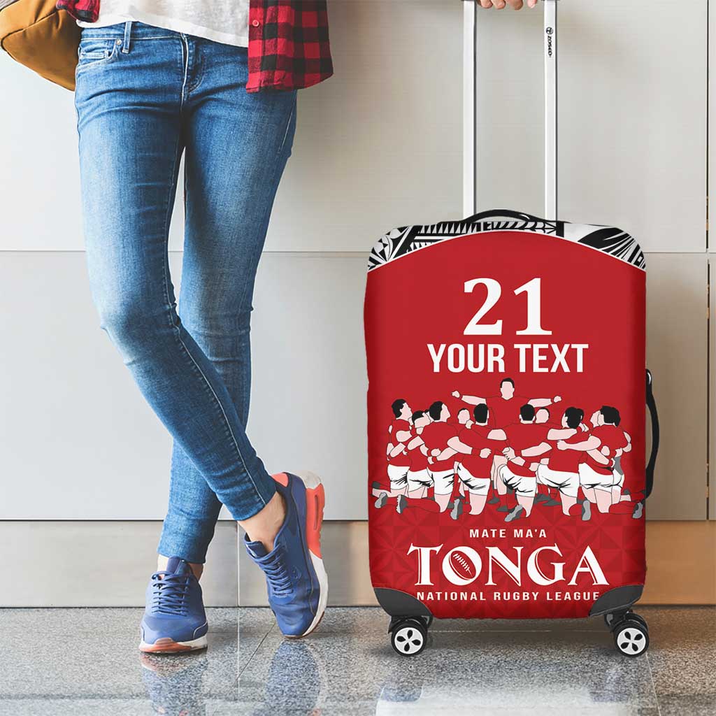 Custom Tonga Rugby Mate Ma'a Luggage Cover Tonga XIII Make History Pacific Champions LT9 - Polynesian Pride