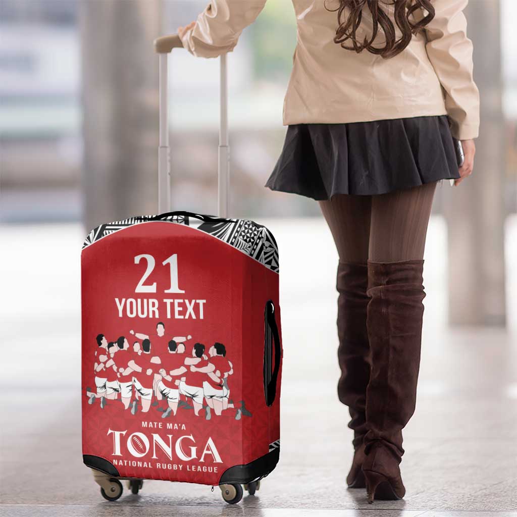 Custom Tonga Rugby Mate Ma'a Luggage Cover Tonga XIII Make History Pacific Champions LT9 - Polynesian Pride