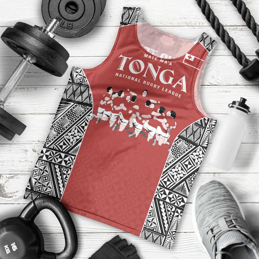 Custom Tonga Rugby Mate Ma'a Men Tank Top Tonga XIII Make History Pacific Champions