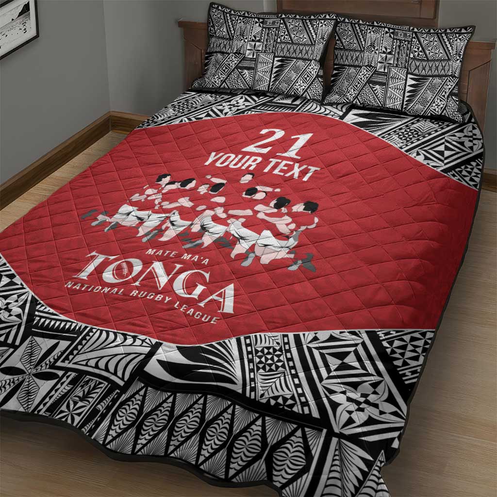 Custom Tonga Rugby Mate Ma'a Quilt Bed Set Tonga XIII Make History Pacific Champions