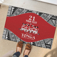 Custom Tonga Rugby Mate Ma'a Rubber Doormat Tonga XIII Make History Pacific Champions