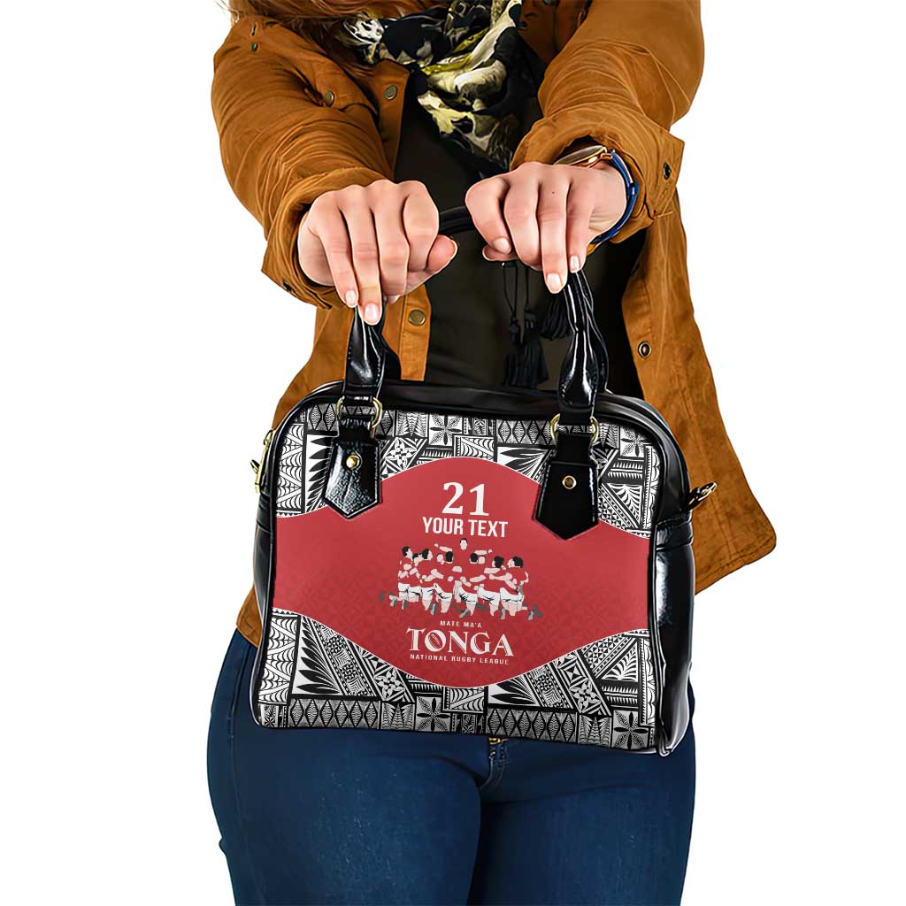 Custom Tonga Rugby Mate Ma'a Shoulder Handbag Tonga XIII Make History Pacific Champions LT9 One Size Red - Polynesian Pride
