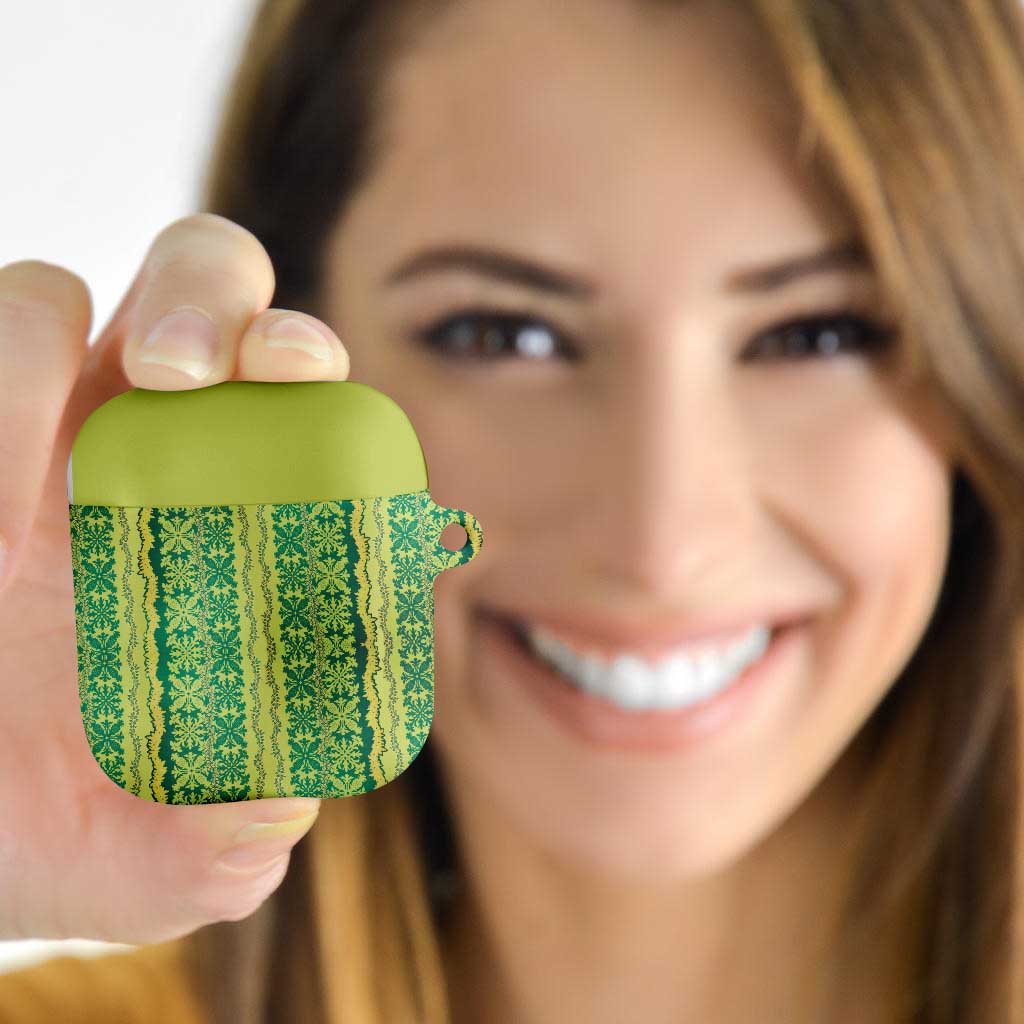 Hawaii Lei with Tribal Quilt Motif AirPods Case - Polynesian Pride