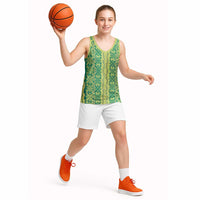 Hawaii Lei with Tribal Quilt Motif Basketball Jersey LT9 - Polynesian Pride