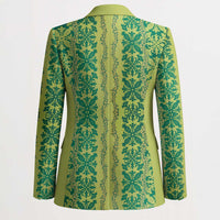 Hawaii Lei with Tribal Quilt Motif Blazer - Polynesian Pride