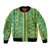 Hawaii Lei with Tribal Quilt Motif Bomber Jacket