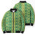 Hawaii Lei with Tribal Quilt Motif Bomber Puffer Jacket - Polynesian Pride