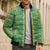 Hawaii Lei with Tribal Quilt Motif Bomber Puffer Jacket - Polynesian Pride