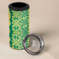 Hawaii Lei with Tribal Quilt Motif 4 in 1 Can Cooler Tumbler
