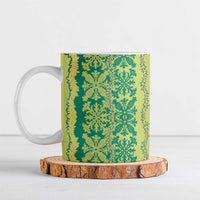 Hawaii Lei with Tribal Quilt Motif Ceramic Mug - Polynesian Pride