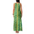 Hawaii Lei with Tribal Quilt Motif Family Matching Tank Maxi Dress and Hawaiian Shirt
