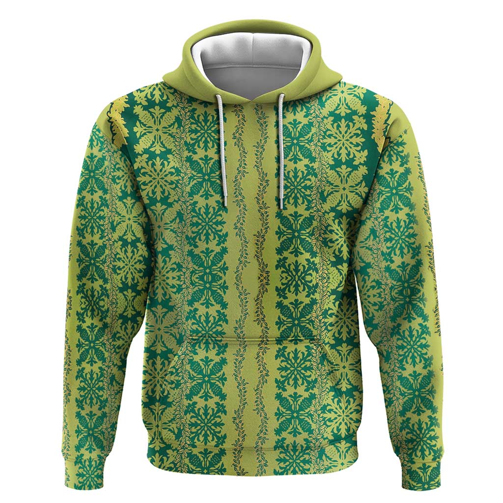 Hawaii Lei with Tribal Quilt Motif Hoodie