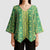 Hawaii Lei with Tribal Quilt Motif Kimono Sleeve Blouse - Polynesian Pride