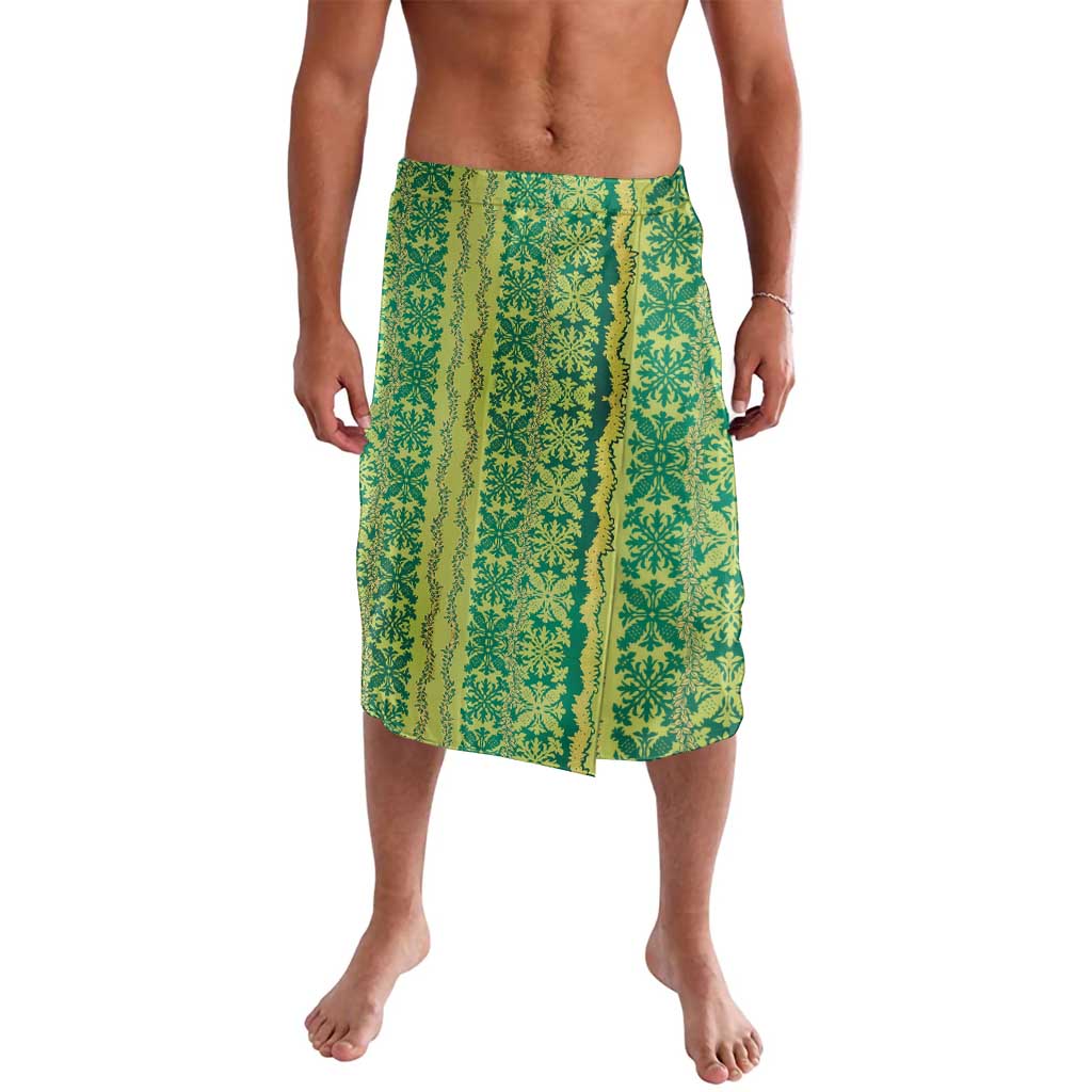 Hawaii Lei with Tribal Quilt Motif Lavalava