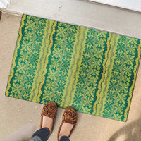 Hawaii Lei with Tribal Quilt Motif Rubber Doormat LT9 - Polynesian Pride