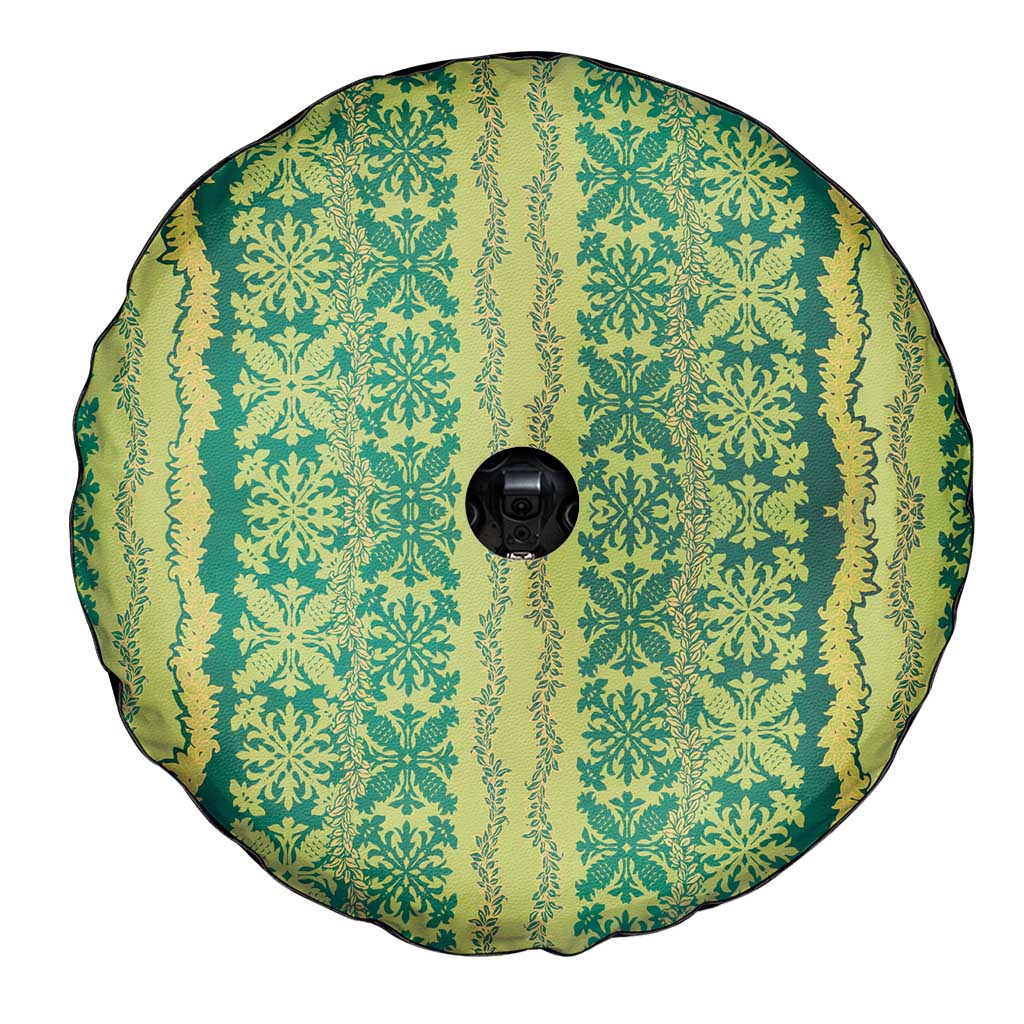 Hawaii Lei with Tribal Quilt Motif Spare Tire Cover