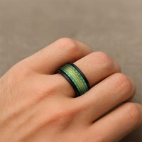 Hawaii Lei with Tribal Quilt Motif Spinner Ring - Polynesian Pride
