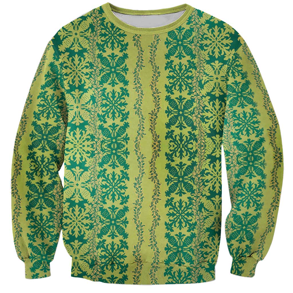 Hawaii Lei with Tribal Quilt Motif Sweatshirt