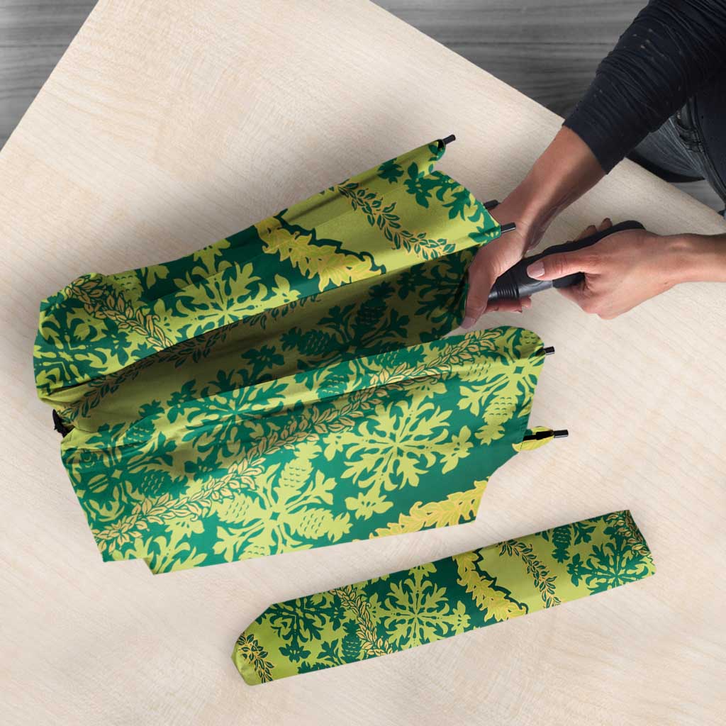 Hawaii Lei with Tribal Quilt Motif Umbrella - Polynesian Pride