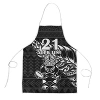 New Zealand Rugby Warrior Custom Apron Black Fern Taniko Motif - Polynesian Pride
