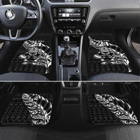 New Zealand Rugby Warrior Custom Car Mats Black Fern Taniko Motif